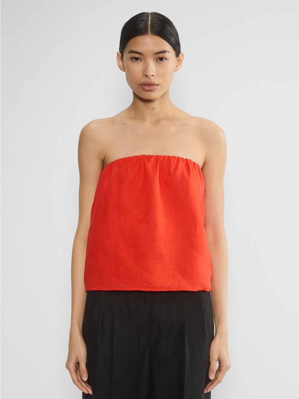 Babaton 🔥 Aritzia Midtown Linen Tube Top Red S